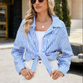 Striped Button Up Long Sleeve Shirt