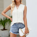 Spliced Lace V-Neck Tank