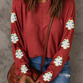 Christmas Tree Round Neck Long Sleeve Top