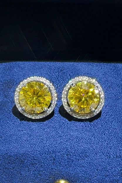 4 Carat Moissanite 925 Sterling Silver Earrings