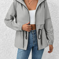 Ivy Lane Drawstring Zip Up Hooded Jacket