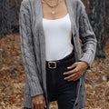 Cable-Knit Button Down Cardigan