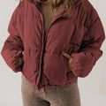 Zip Up Collared Neck Long Sleeve Winter Coat