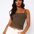 Lace Trim Straight Neck Cami