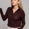 Johnny Collar Long Sleeve Knit Shirt
