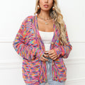 Angel Wings Button Up Dropped Shoulder Cardigan