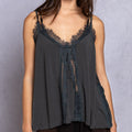 POL Lace Detail V-Neck Cami