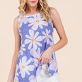 BOMBOM Floral Round Neck Tank