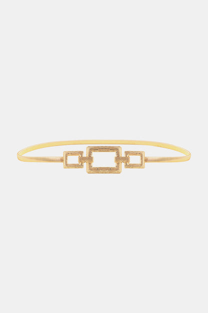 Square Shape Zinc Alloy Buckle Iron Belt