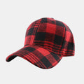 Plaid Adjustable Cotton Baseball Cap