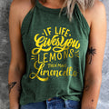 Slogan Graphic Round Neck Tank