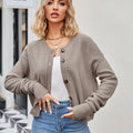 Button Down Exposed Seam Cardigan