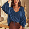 Tie Neck Long Sleeve Blouse