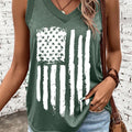 US Flag V-Neck Tank