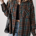 Plaid Button Up Long Sleeve Jacket