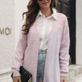 Striped Open Front Longline Cardigan