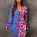 Angel Wings Leopard Button Down Longline Cardigan