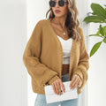 Open Front Ribbed Trim Cardigan
