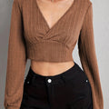 V Neck Crop Top