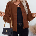 Button Down Long Sleeve Cardigan