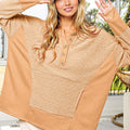 BiBi Thumb Opening Long Sleeve Top with Kangaroo Pocket