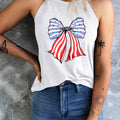 Bow Graphic Grecian Neck Tank