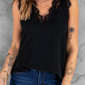 Eyelash Lace V-Neck Tank Top