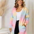 Angel Wings Full Size Gradient Open Front Cardigan