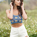 Floral Crochet Cropped Cami