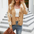 Flower Pattern Button Front Cardigan