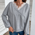 Perfee Lace Detail Long Sleeve Top