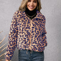 Ivy Lane Drawstring Leopard Zip Up Jacket