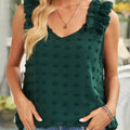 Full Size Swiss Dot V-Neck Tank