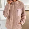 Ivy Lane Zip Up Long Sleeve Fuzzy Jacket