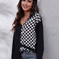 Printed Collared Neck Long Sleeve Shirt