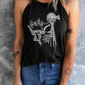 Bull Graphic Round Neck Tank
