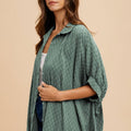 Annie Wear Checkered Button Up Half Sleeve Shirt