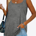 Curved Hem Square Neck Tank