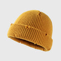 Distressed Cuffed Knit Hat