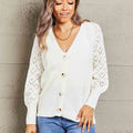 Rib-Knit Plunge Raglan Sleeve Cardigan