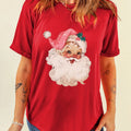 Santa Round Neck Short Sleeve T-Shirt