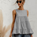 Round Neck Tiered Tank