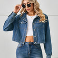Button Up Long Sleeve Denim Jacket