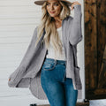 High-Low Open Front Cardigan with Pockets