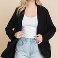 Culture Code One Button Long Sleeve Blazer with Pockets