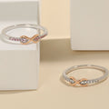 925 Sterling Silver Inlaid Zircon Infinity Symbol Ring