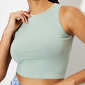 Round Neck Cropped Tank