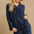 Umgee Side Slit Texture Button Up Shirt