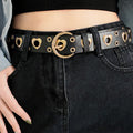 Heart Shape Alloy Detail PU Leather Belt