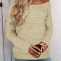 Full Size Heathered Long Sleeve Top